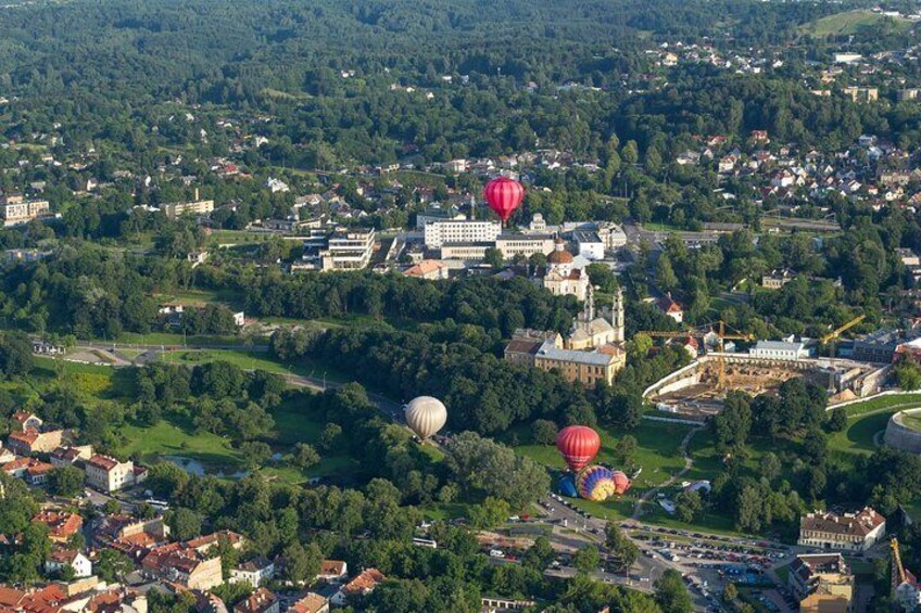 Romantic Hot Air Balloon Flight over Vilnius or Trakai