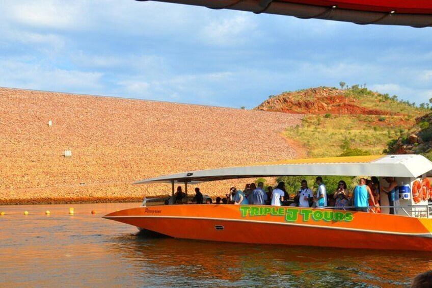 Lake Kununurra meets the Ord Top Dam wall - Abby Murray