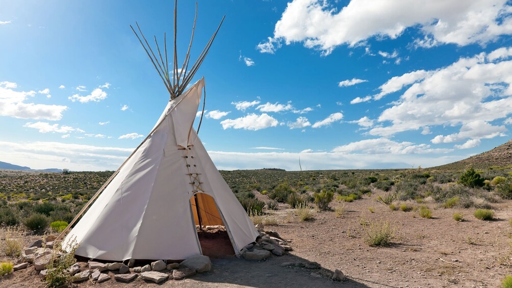 Tent seen on a sunny day in the Hualapai Indian Country