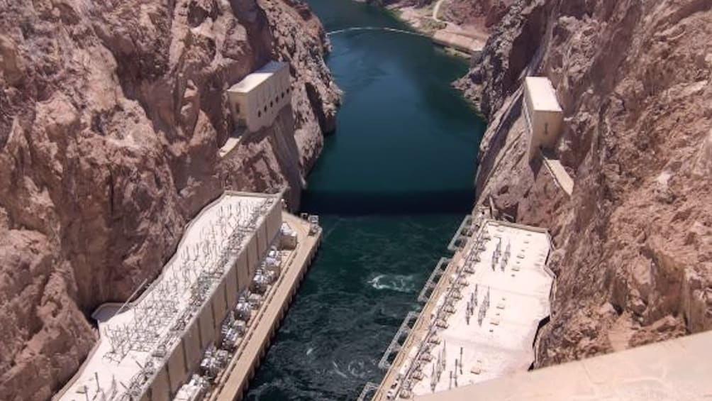 Colorado River as seen from top of Hoover Dam