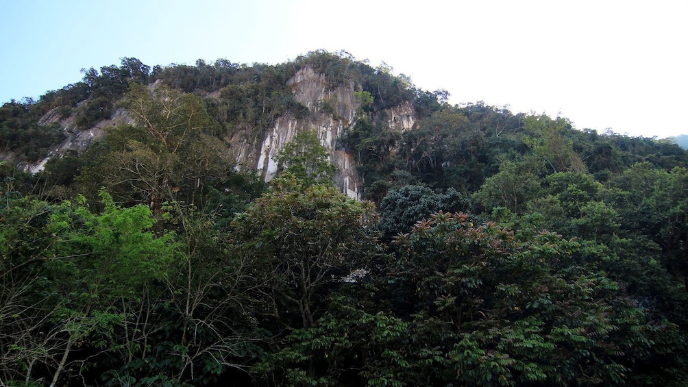 Stunning panoramic view of the Fairy Cave's million-year-old rock formations in Malaysia