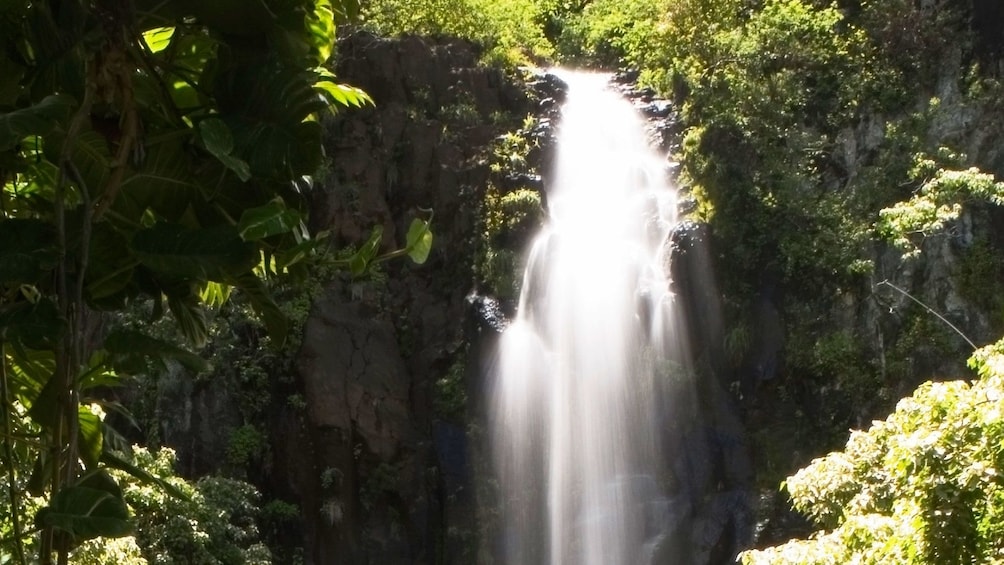 Breathtaking waterfall at the Mount Gading National Park in Malaysia 