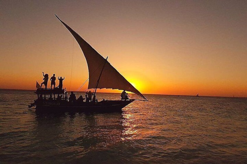Zanzibar Private Sunset Cruise and Seafood Dinner by Dhow Boat