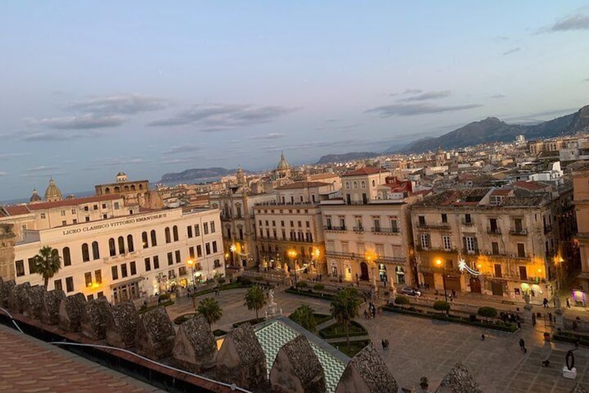 Panoramic view from the roof of the Cathedral of Palermo