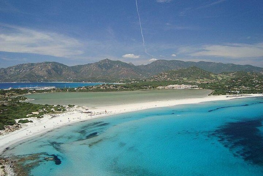 The view of Porto Giunco beach