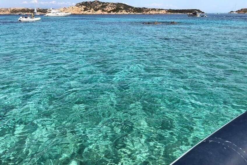 Dinghy excursion in the archipelago of La Maddalena.