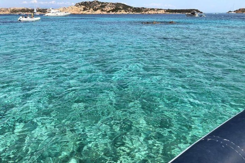Dinghy excursion in the archipelago of La Maddalena.
