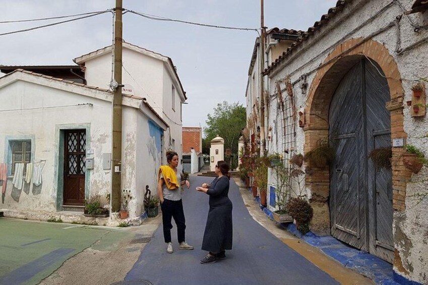 Inside the center of village
