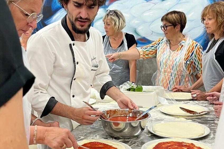 Authentic Pizza Making Class in Naples with Appetizers and Drink