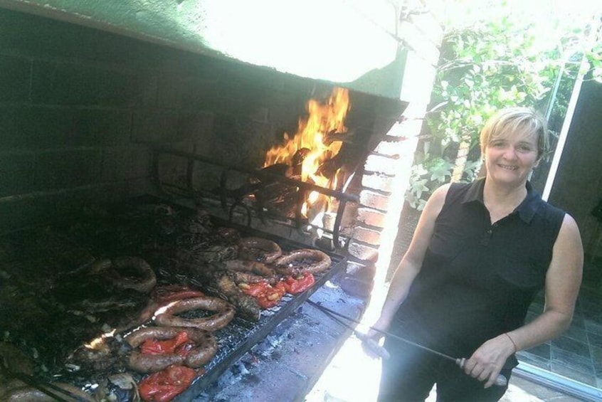 Typical Uruguayan home barbecue