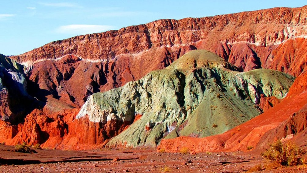 Colorful rocks and cliffs of Rainbow Valley in Chile