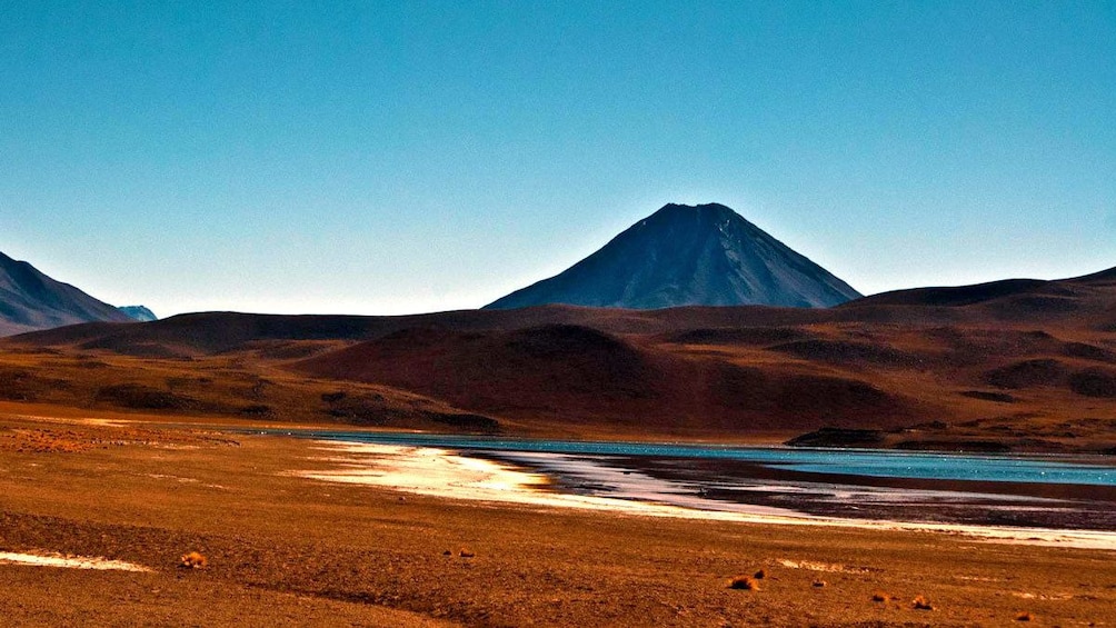 Lagoon with mountain in the distance in Chile