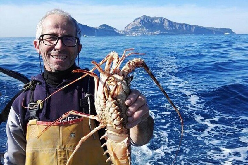 Capri Fishing Excursion with Snorkeling and Lunch from Sorrento