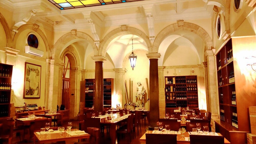 Interior of a restaurant in Rome