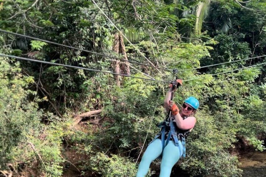 PRIVATE Cave Tubing & Zipline Tour with lunch from Placencia