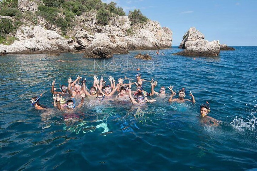 Snorkeling tour around the Isola Bella Nature Reserve