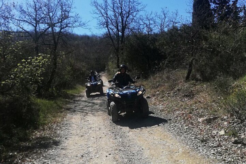 Quad Tour ATV Adventure in Chianti. Lunch and Wine Tasting. Open Top Van