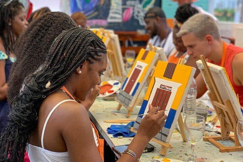 Brunch And Paint in a secret rooftop