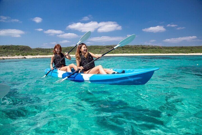 [Okinawa Miyako] 3set! Beach SUP/canoe・Tropical Snorkeling・Pumpkin Limestone Cave