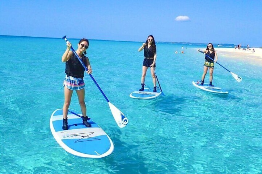 [Okinawa Miyako] 3set! Beach SUP・Tropical Snorkeling・PumpkinLimestone Cave・Canoe