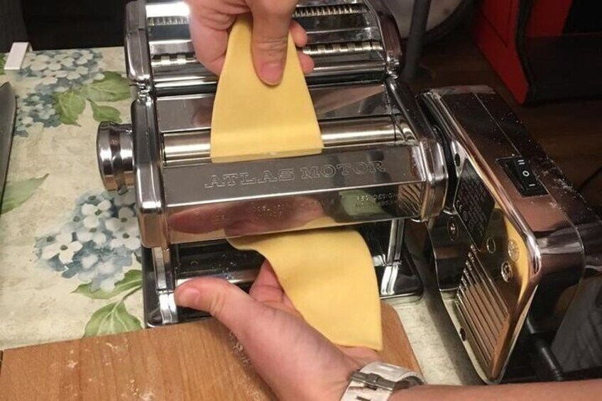 making fresh pasta!