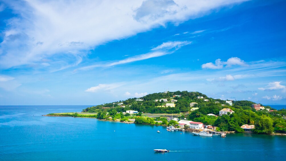 aerial view of island in St Lucia