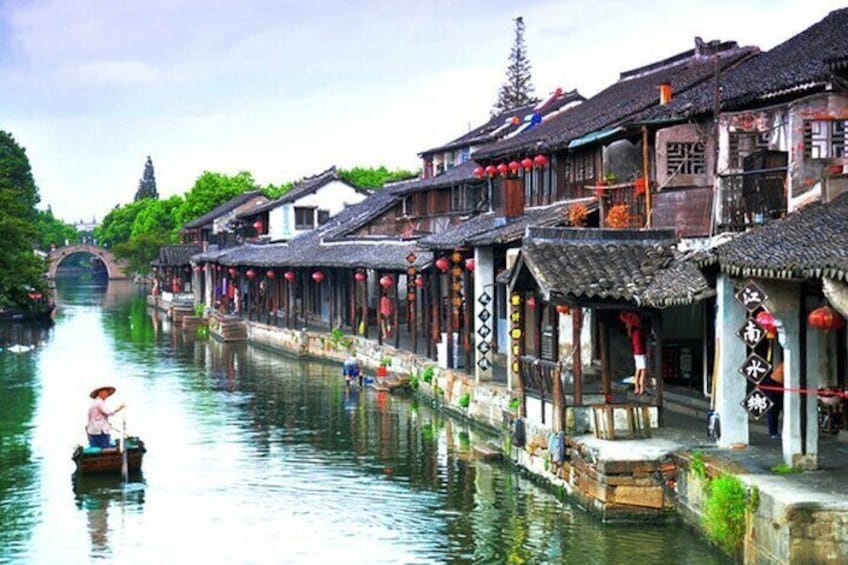 Fengjing and Xitang Water Town Private Day Tour from Shanghai with Boat Ride