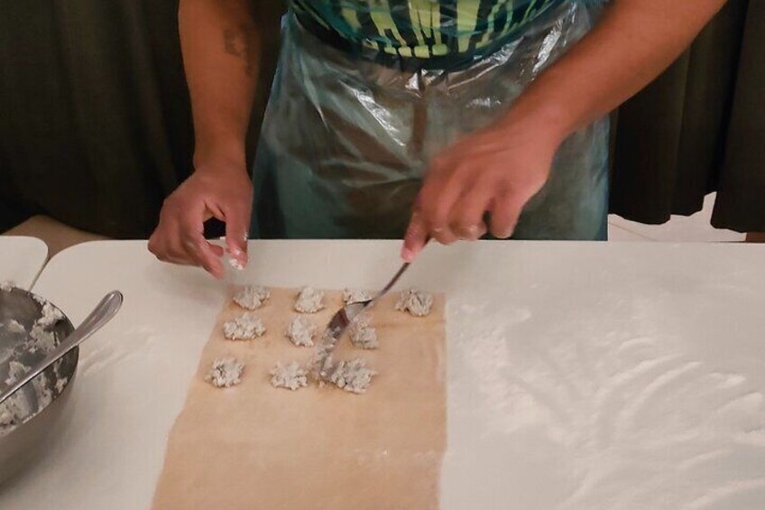 Fresh egg pasta and ravioli lesson in a historic restaurant