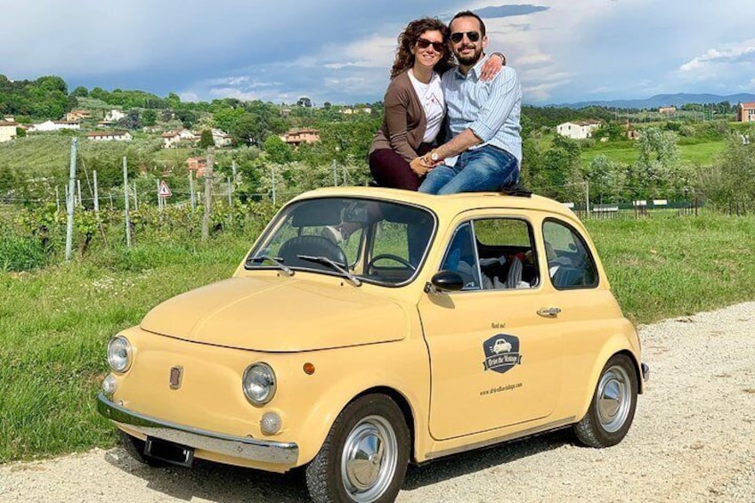 Fiat 500 from 1971 with our funny customers