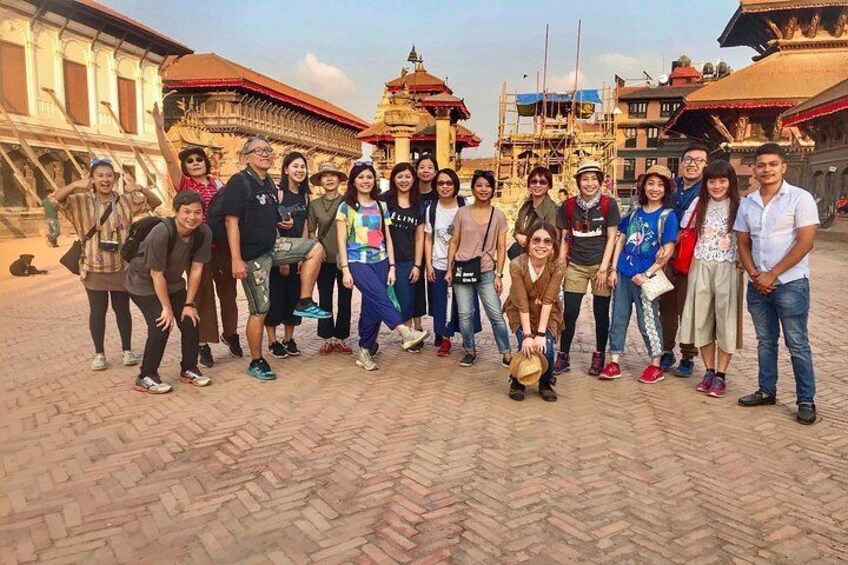  Group from Hong Kong at Bhaktapur Durbar Square