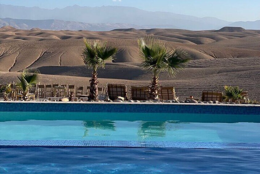 Overnight stay in the Agafay Desert, Deluxe Tent with Show and Swimming Pool