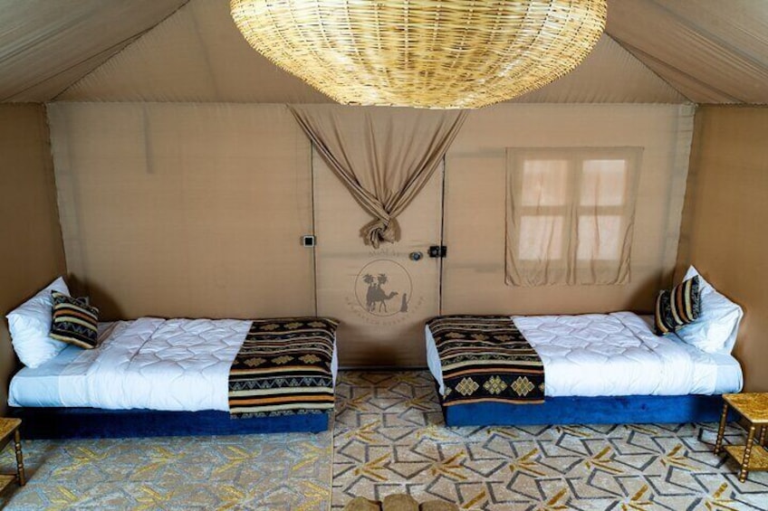 Overnight stay in the Agafay Desert, Deluxe Tent with Show and Swimming Pool