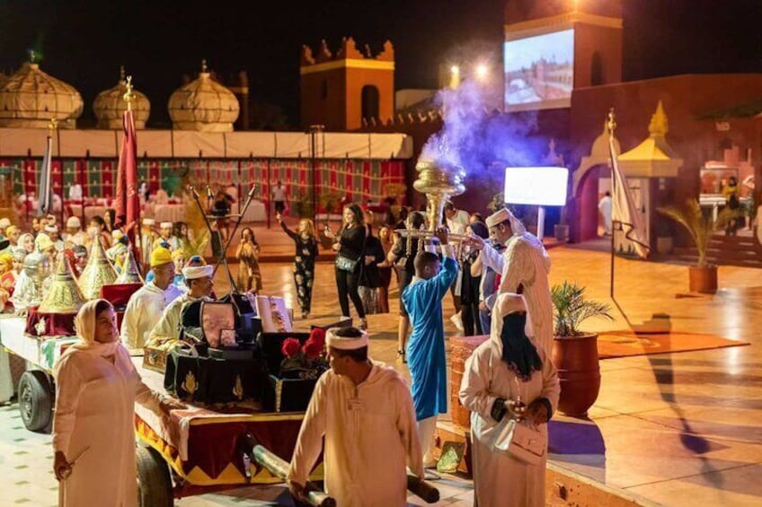 Chez Ali Marrakech Fantasia Show with Dinner and private transfer