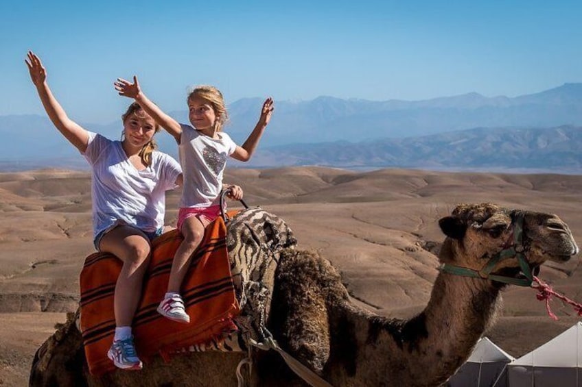 Shared Small group Day Trip to Agafay Desert & Camel Ride