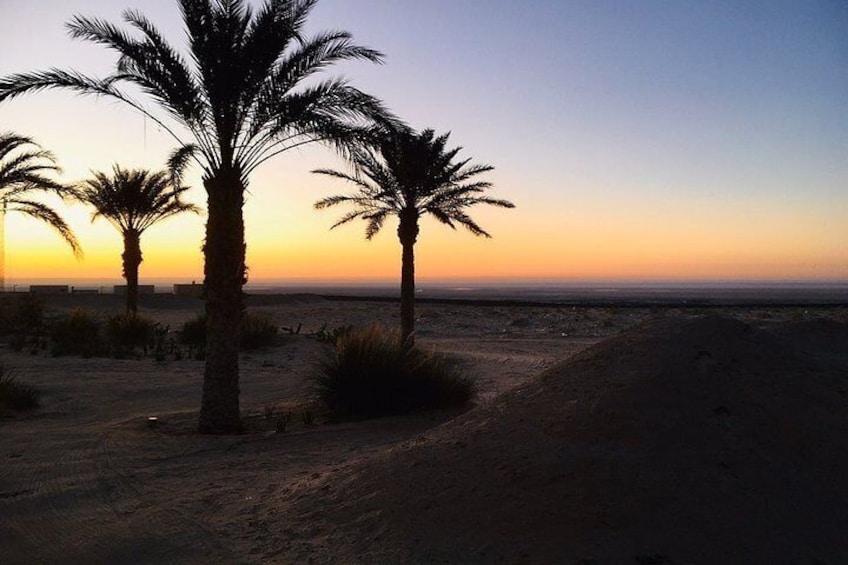 Sunset on the desert