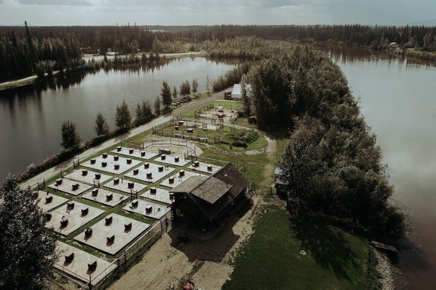 Our kennel is located on the Chena River, only 15 minutes from downtown Fairbanks