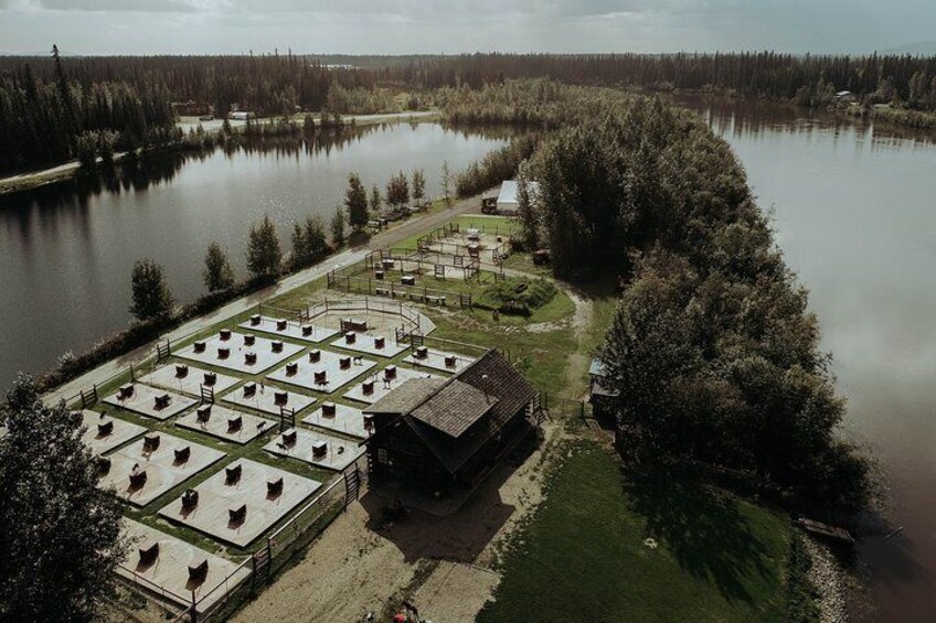 Our kennel is located on the Chena River, only 15 minutes from downtown Fairbanks