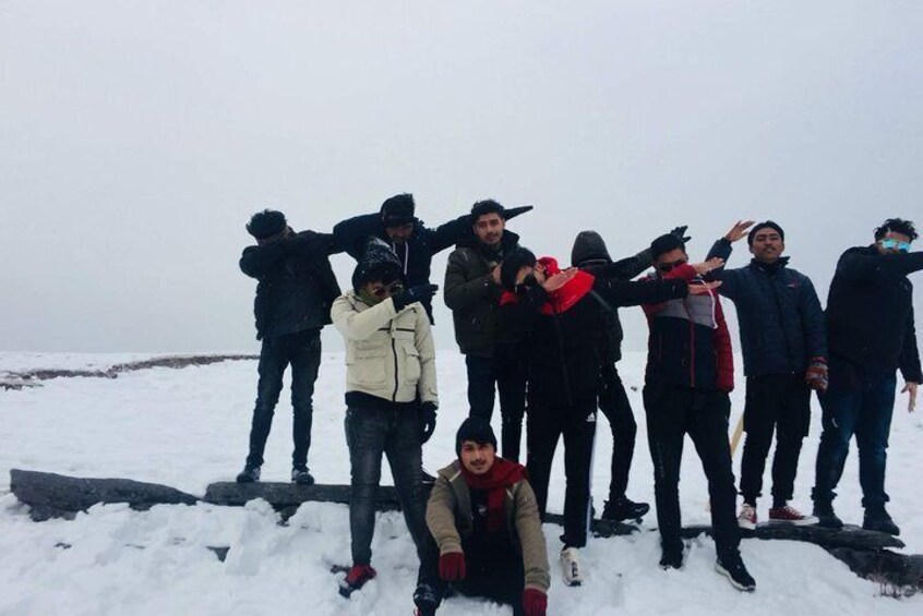 Group enjoying at Kalinchowk