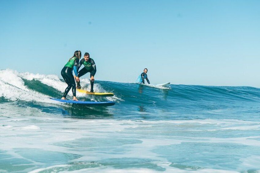 Surf Lesson, sharing waves