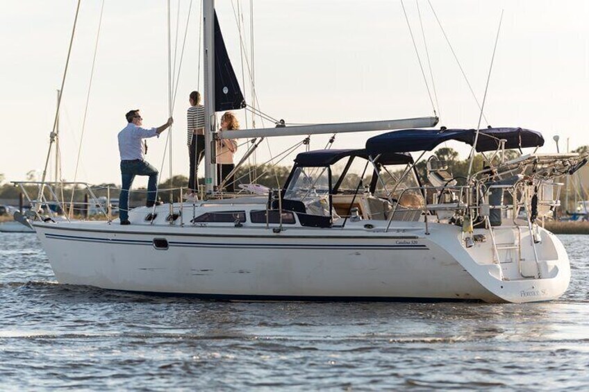 Private Charleston Harbor Cruise on a Sailboat 