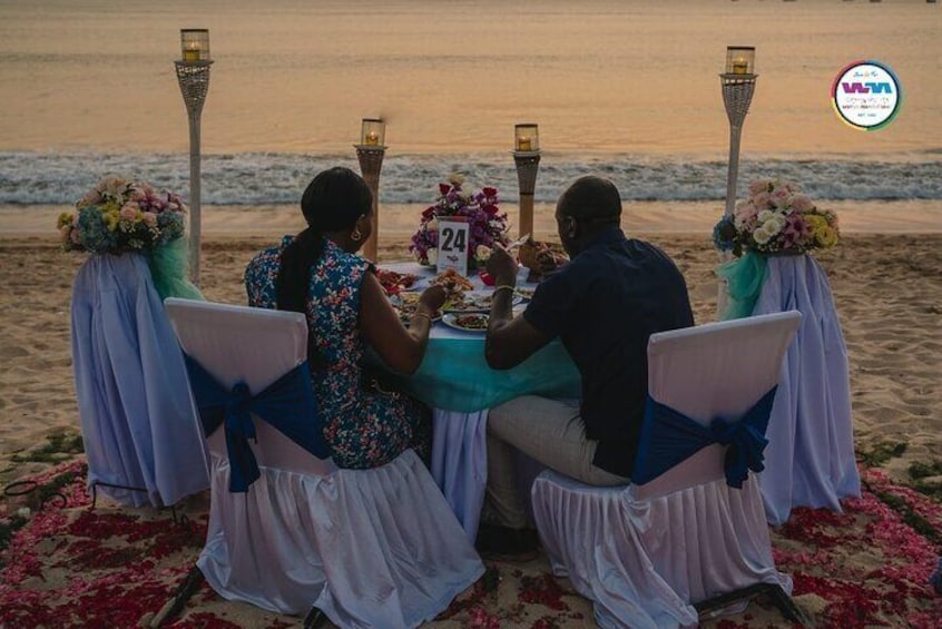 Romantic Dinner at Jimbaran Beach Bali Island 