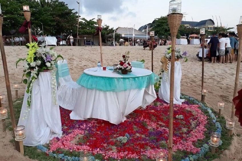 Romantic Dinner at Jimbaran Beach Bali Island