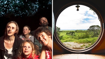 Full-Day Waitomo Caves & Hobbiton Film Set Tour
