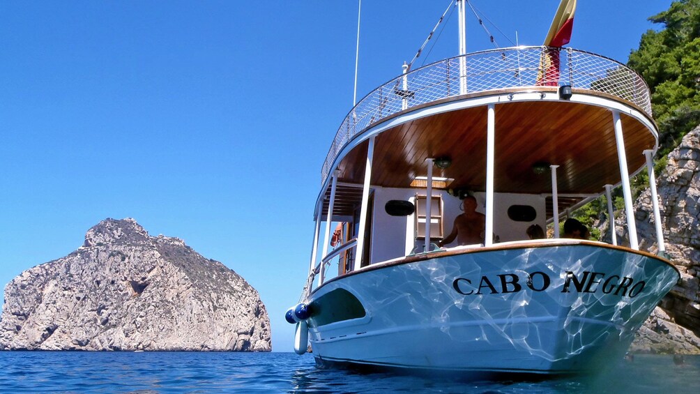 Sailboat anchored in Pollensa Bay