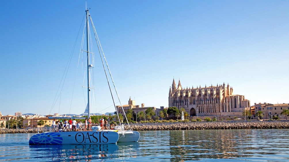 Catamaran anchored in Mallorca