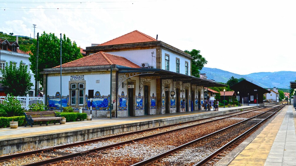 Railroad platform in Douro Valley