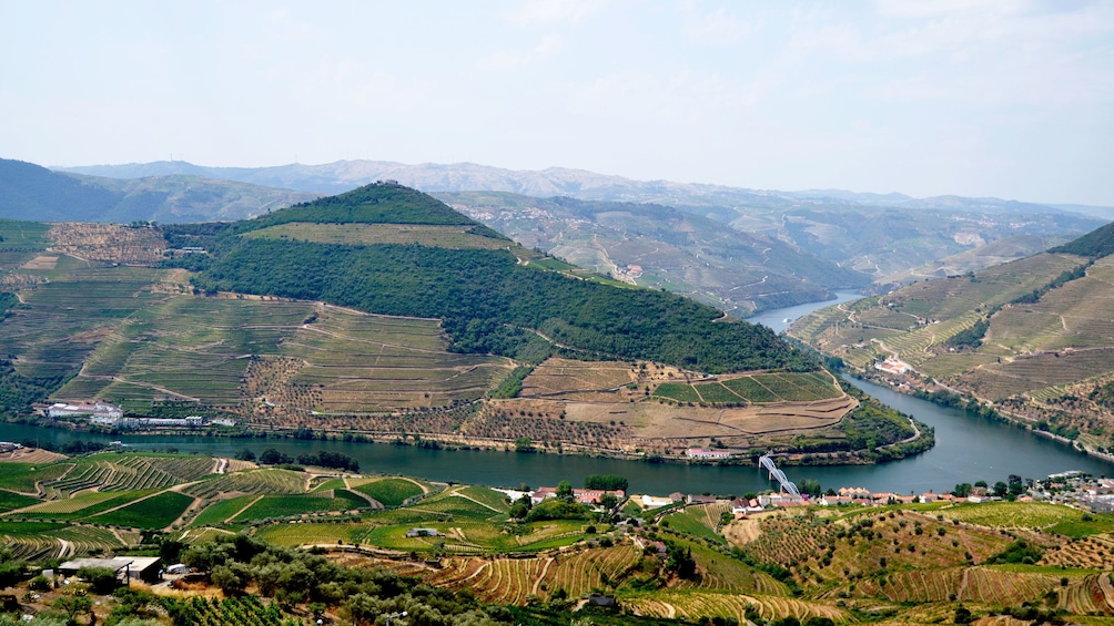Hill tops and river of Douro Valley