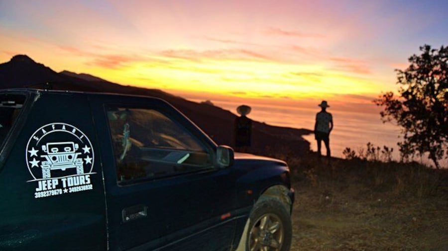 Sunset with BBQ by jeep