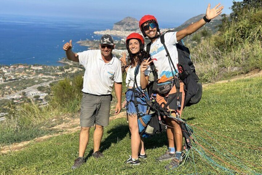 Tandem Paragliding Flight in Cefalù