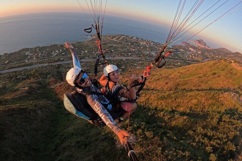 Tandem Paragliding Flight in Cefalù